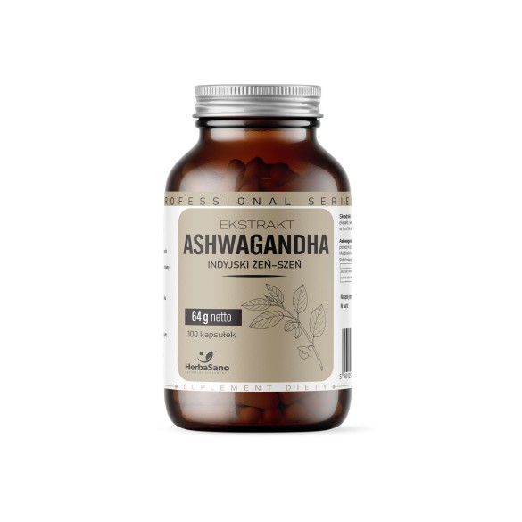 ASHWAGANDHA ekstrakt Indyjski Żeń-szeń - HerbaSano