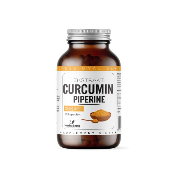 Curcumin piperine ekstrakt - suplement diety - 60 kapsułek - HerbaSano