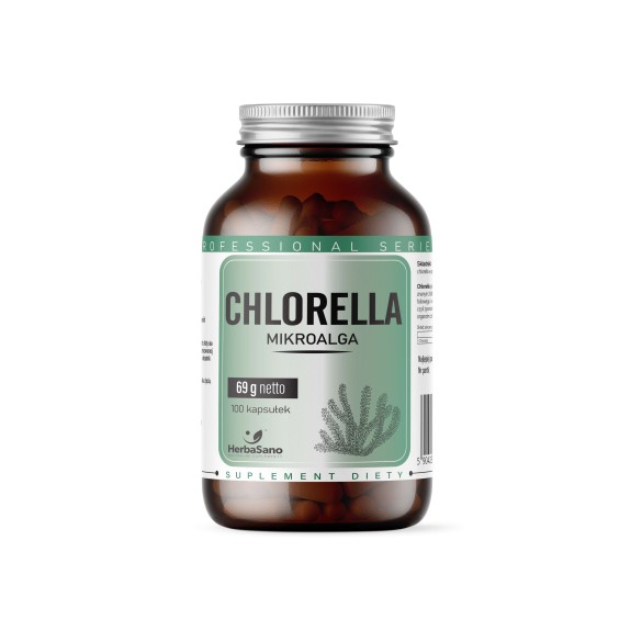 Chlorella - suplement diety - 100 kapsułek - HerbaSano