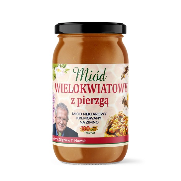 Miód WIELOKWIATOWY Z PIERZGĄ - 1010 g - Zbigniew T. Nowak