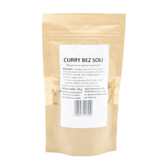 Curry naturalne bez soli 70g