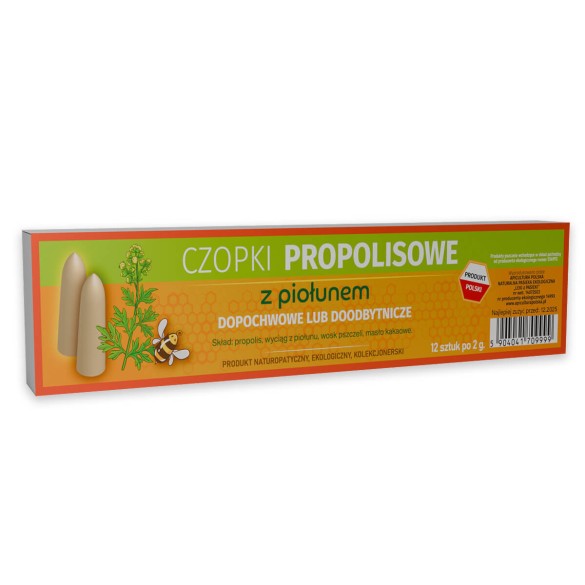 Czopki - globulki propolisowe z piołunem